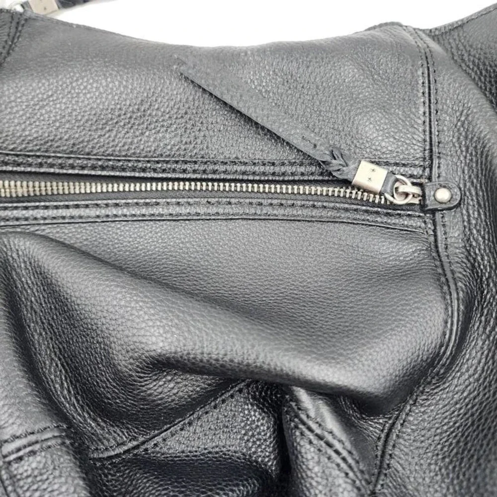 The Sak Sequoia Cow Hide Leather Hobo Bag Women's OS Black Detachable Keychain - Picture 12 of 15